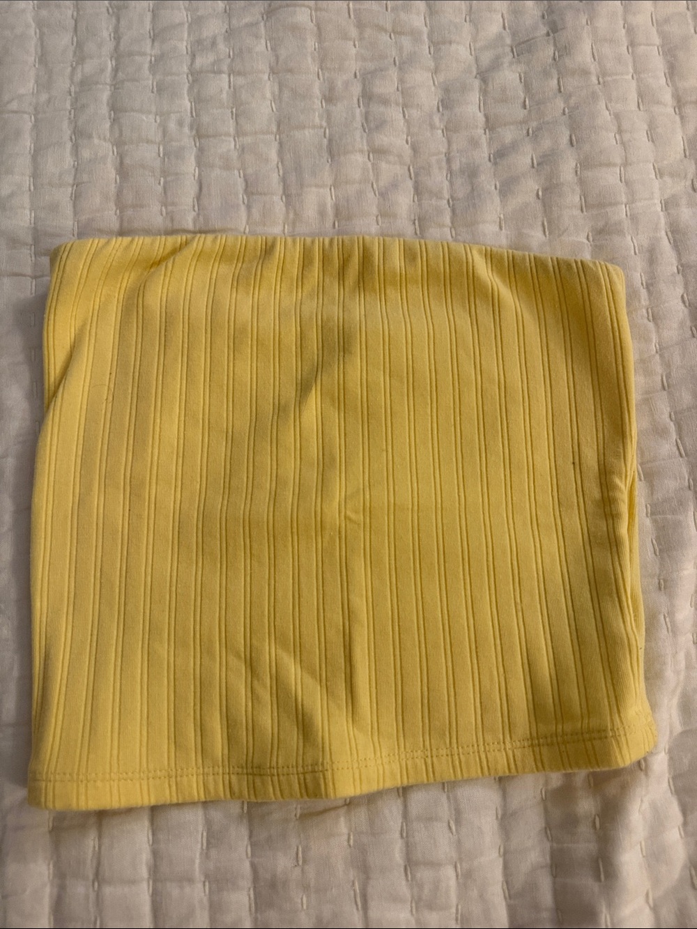 American Eagle Outfitters Yellow Ribbed Mini Skirt